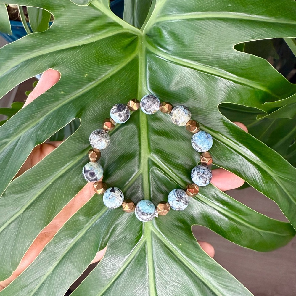 Jasper & Hematite bracelet (one) - Picture 2 of 8